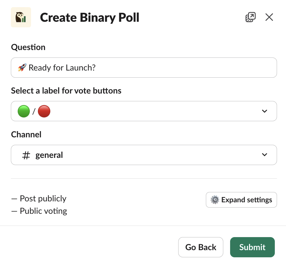 Binary Polls
